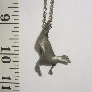 VINTAGE Pewter Sea Gull Necklace